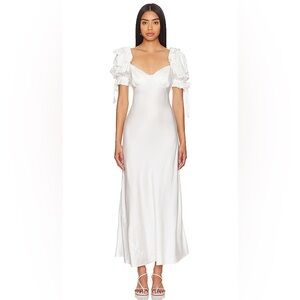 Selkie Ivory Poet Slip Dress